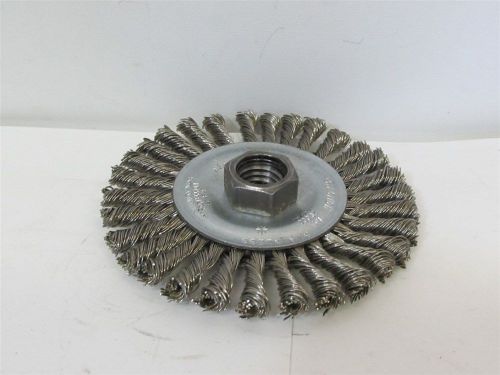 Twist Wire Wheel Brush - 4&#034; - Made in USA - 5/8&#034; Arbor