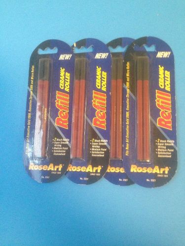 RoseArt Ceramic Roller Refill, Black Ink, Medium Point, 2/Pack Super Smooth 2327