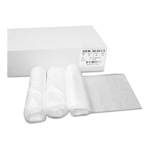 High-density can liner, 30 x 36, 30-gallon, 13 micron equivalent, clear, 25/roll for sale