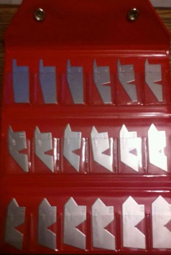 SPI angle gauges, 18 piece set.