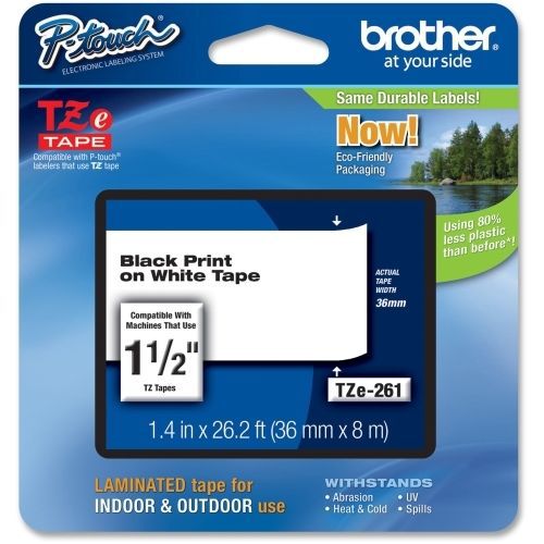 New brother tze-261 tze-261 thermal label black on white 1.5 tape tze261 for sale