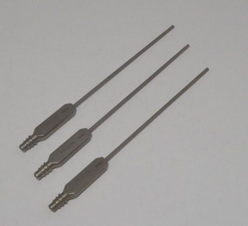 LOT OF 3 CODMAN FRAZIER 70-1101 STRAIGHT EAR SUCTION TUBE SURGICAL INSTRUMENT