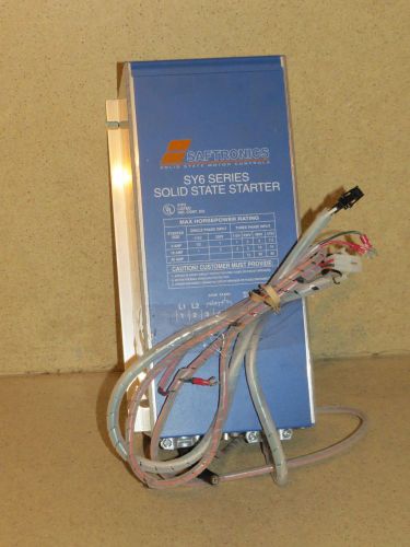 SAFTRONICS SY6 SERIES SOLD STATE STARTER