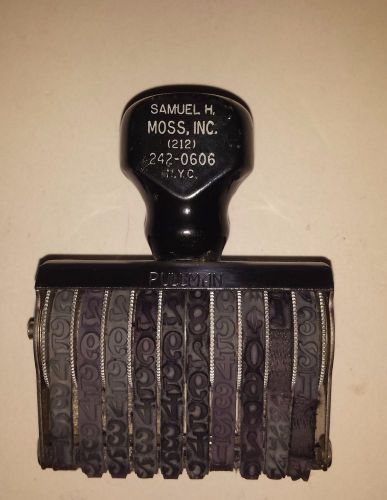 Pullman Samuel H. Moss Inc Number Stamper