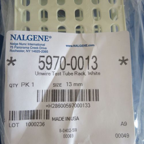 Qty 6 Nalgene Polypropylene Unwire Test Tube Racks for 13mm Test Tubes 5970-0013