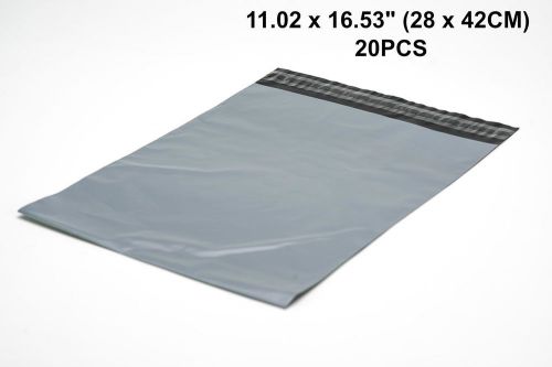 20pcs 11 x 16.53&#034; gray mailing parcel postage plastic post poly bags self seal for sale