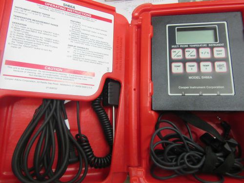 Cooper sh66a multi probe digital thermistor thermometer for sale