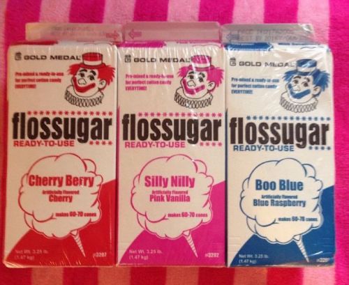 COTTON CANDY FLOSS SUGAR FLOSSUGAR 3 FLAVOR SET