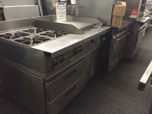 Southbend 24&#034; 4 Burner Range With 24&#034; Griddle And Refrigerated Base