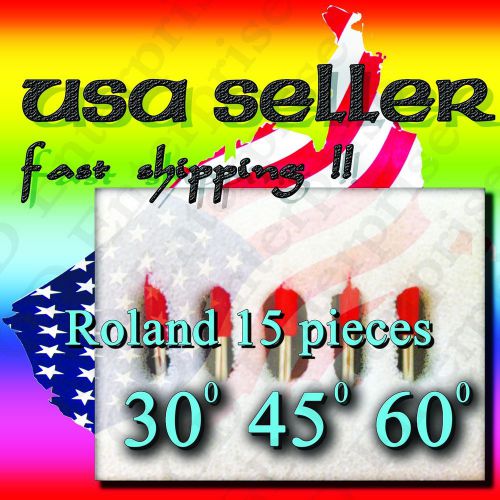 Roland Vinyl Cutter Blade Knife (15 pcs) 30 45 60 degree !! USA SELLER !!