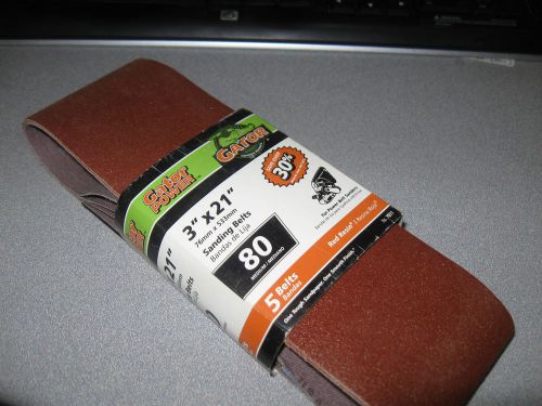 4 new 3 x 21 80 grit sanding belts for sale