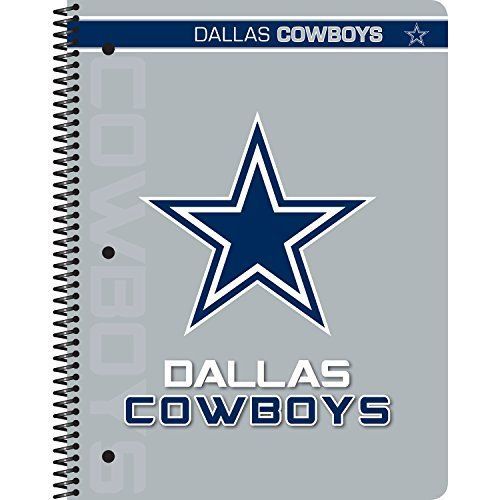 C.R. Gibson 1-Subject Spiral Notebook, Dallas Cowboys, Gray N941588WM