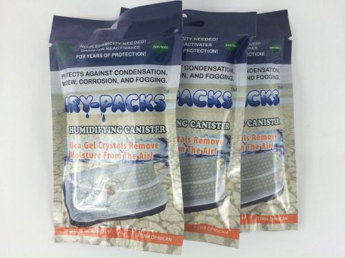 Pack of 3 silica gel canisters by dry-packs, 40 gram for sale