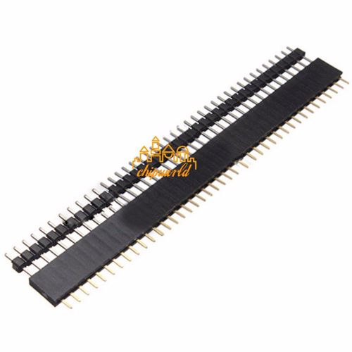 10pcs 2.54mm 1x40p male + 10pcs 1x40p female pin header single row