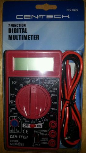 NEW Cen-Tech 7 Function Digital Multimeter CENTECH  #98025