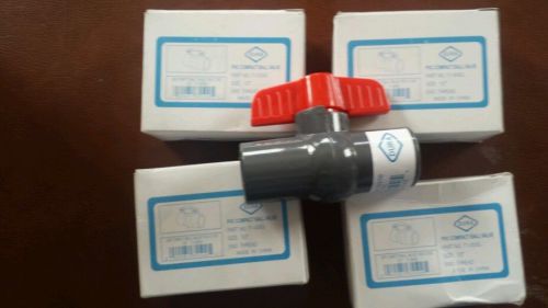 Lot of 4)1/2&#034; threaded pvc ball valves schedule 80  .150 psi for sale