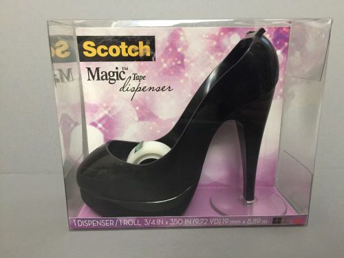 Scotch Shoe Dispenser With Magic Tape, Black NEW