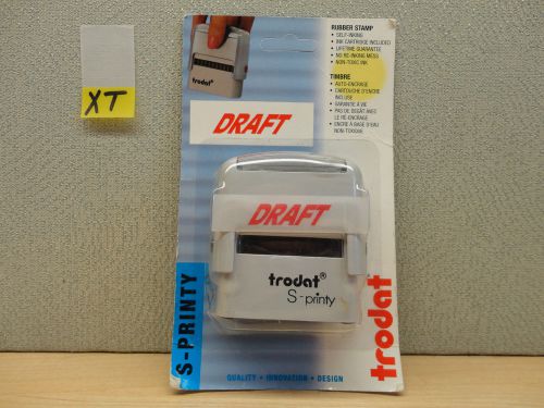 New trodat printy 4911 self-inking stock stamp &#034;draft&#034; red pad yxt for sale