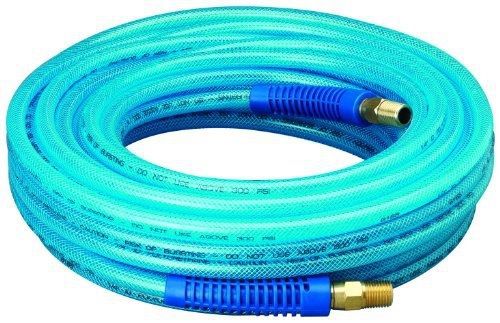 Amflo 14-100 Blue 300 PSI Polyurethane Air Hose 1/4&#034; x 100&#039; With 1/4&#034; MNPT