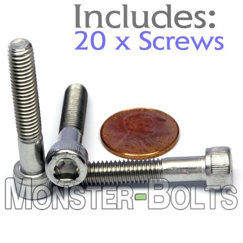 M6 x 35mm – Qty 20 – DIN 912 SOCKET HEAD Cap Screws - Stainless Steel A2 / 18-8