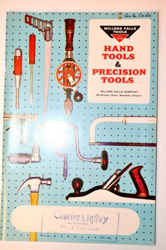 Vintage MILLERS FALLS HAND TOOLS &amp; PRECISION TOOLS CATALOG #RR520 hammer level