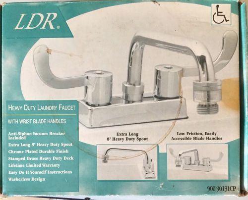 NIB LDR HEAVY DUTY LAUNDRY FAUCET WITH WRIST BLADE HANDLES