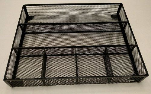 Rolodex 22131 Mesh Deep Drawer Organizer,15-1/4&#034;x11-7/8&#034;x2-3/8&#034;, Black Steel