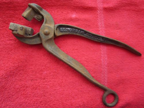 Antique vintage e.c. stearns &amp; co, livestock / cattle,pig ear notching farm tool for sale