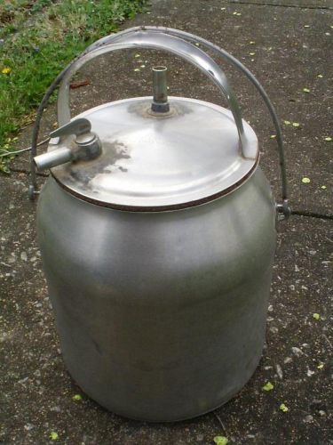 Vintage Stainless Steel McCormick-Deering 5Gal Can Bucket Milk Cow Goat Dairy