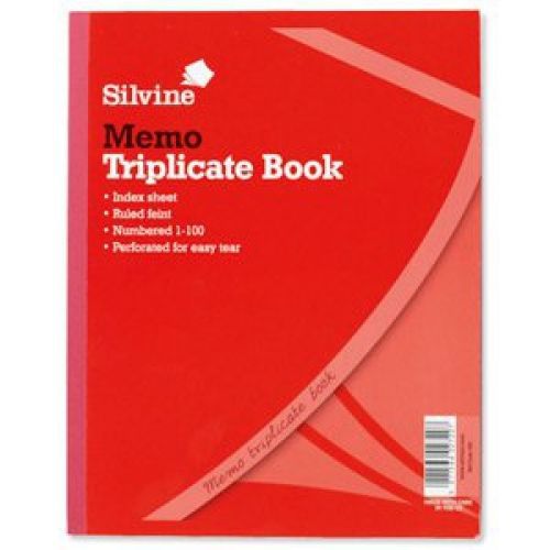 Silvine silvine triplicate book 10x8 memo 606 for sale