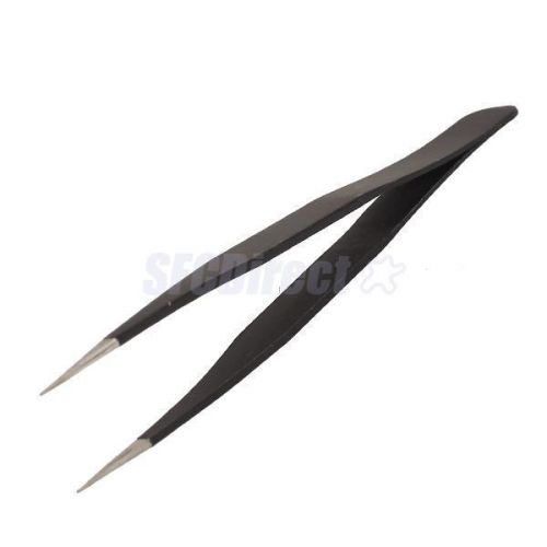 Stainless steel anti-magnetic antistatic straight tips tweezer repair craft tool for sale