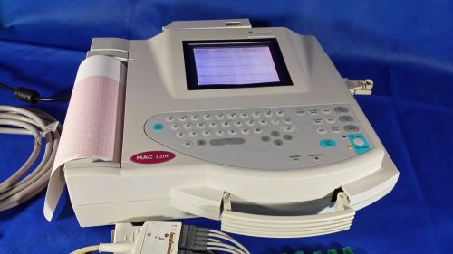 Ge mac 1200 ecg machine interpretive ekg for sale