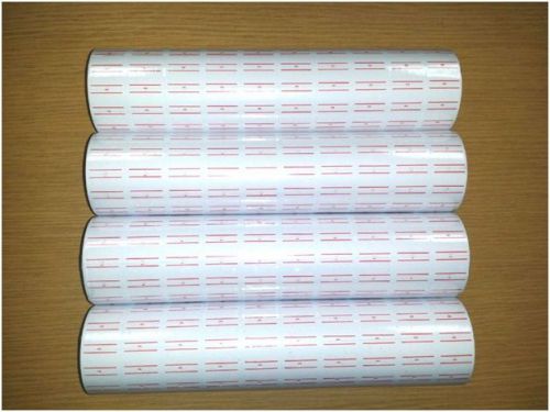 White w/red line 20000 tags labels refill for motex mx-5500 one line price gun for sale