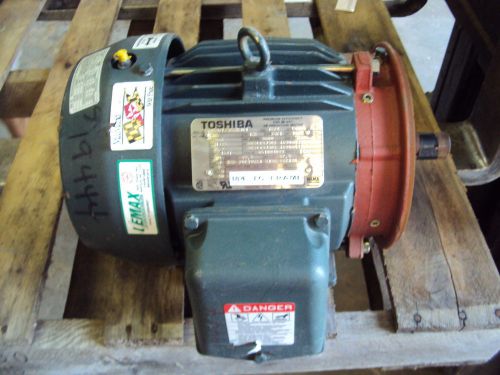 TOHSIBA 5 HP MOTOR, 1735 RPM, 460 VOLT, FRAME 184T (NEW)