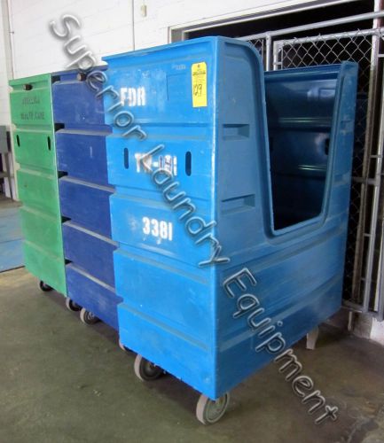 Tingue Brown 44&#034; X 25&#034; X 58&#034; V-Front Hamper Laundry Carts