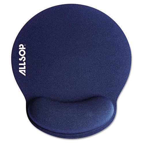 Memory Foam Mouse Pad with Wrist Rest, Blue, 7 1/4&#034; x 8 1/4&#034;