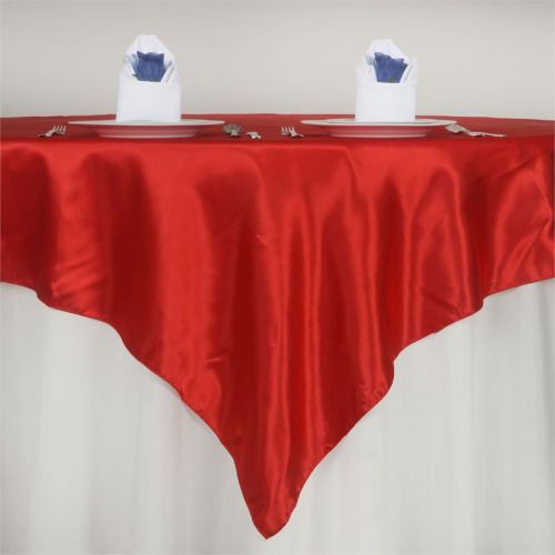 72&#034; x 72&#034; Red Satin Overlays