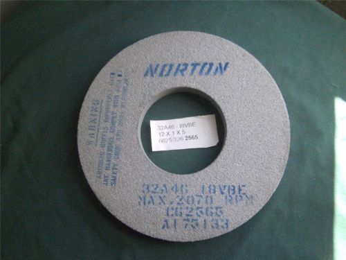 2 PC NORTON GRINDING WHEEL 32A46-I8VBE 12x1x5 INDUSTRIAL CUTTIN TOOL 66253262565