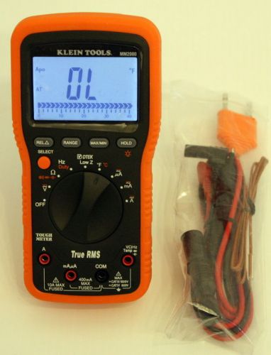 Klein Tools MM2000 Electrician&#039;s / HVAC True RMS Multimeter w/ Leads Works NICE