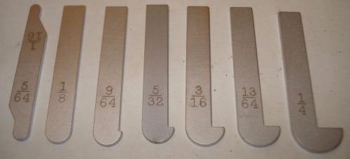 7 STARRETT SMALL RADIUS GAGES  &#034;UNUSUAL ITEMS&#034;