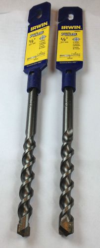 2 PCS Irwin 1/2 x 8 x 4 Masonry SDS Plus Shank  #322031 Fast Cutting Carbide Bit