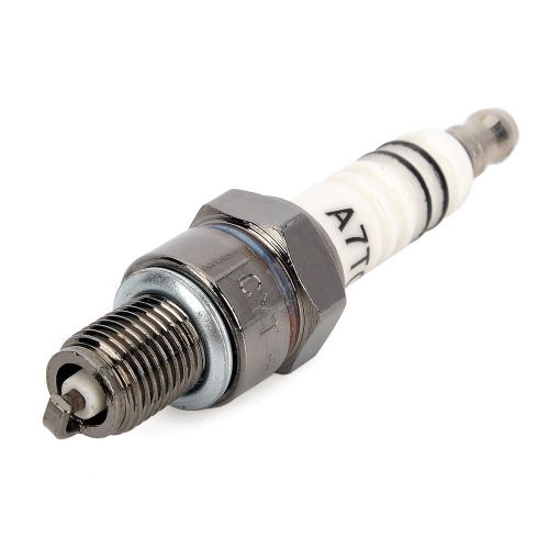 A7TC Alloy Steel Spark Plug for Honda / Suzuki / Yamaha - White + Beige