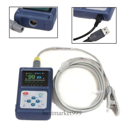 New Veterinary Animal Hand-Held Pulse Oximeter w USB PC software CE FDA