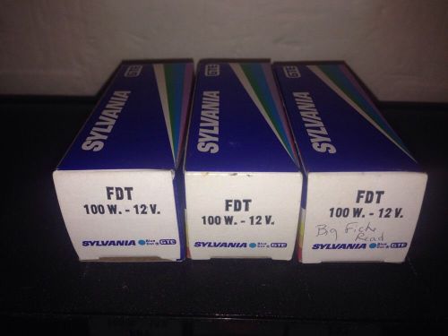 SYLVANIA FDT 100W-12V LOT OF 3