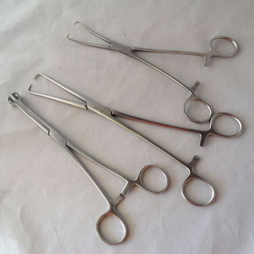 Uterine Tenaculum Set,  three (3) stainless steel instruments