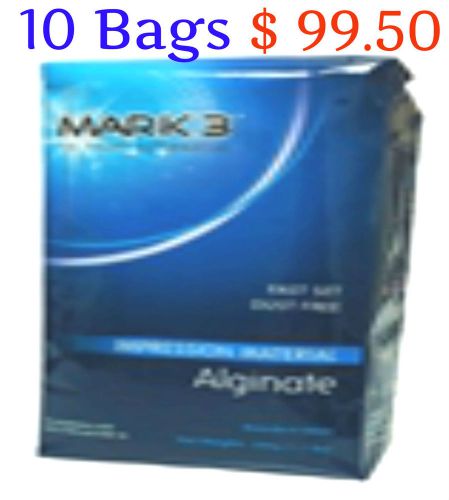 MARK3 IMPREESION MATERIAL ALGINATE FAST SET DUST FREE 1 LB x  10 BAGS MA-9020