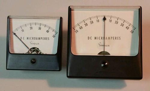 L@@K LOT OF 2 Vintage Simpson Analog DC MICROAMPERERS METER