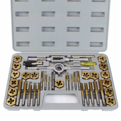 Pro 40 pc titanium tap hexagon die set metric size t-handle wrench extractors mm for sale