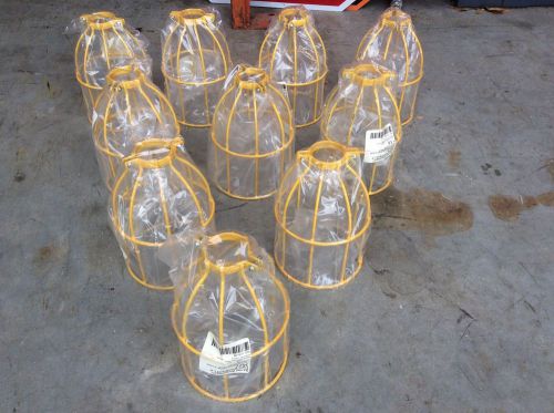 (10) WOODHEAD 362V Metal Vinyl Coated Yellow Bird Cage Lamp Guard NEW LOT $49