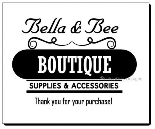 CUSTOMIZED BUSINESS THANK YOU STICKER LABELS  - SCROLL SIGN #18